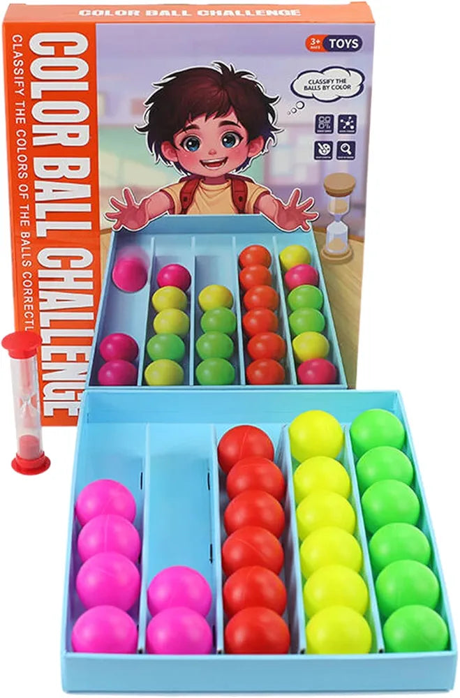 Color Ball Challenge Board Game – Educational Sorting & Logic Toy for Kids