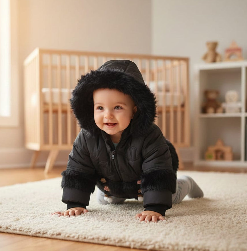 Premium Kids Winter Hooded Puffer Jacket - Ultra Warm & Cozy