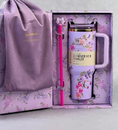 Lavender Floral Stanley Tumbler Gift Set