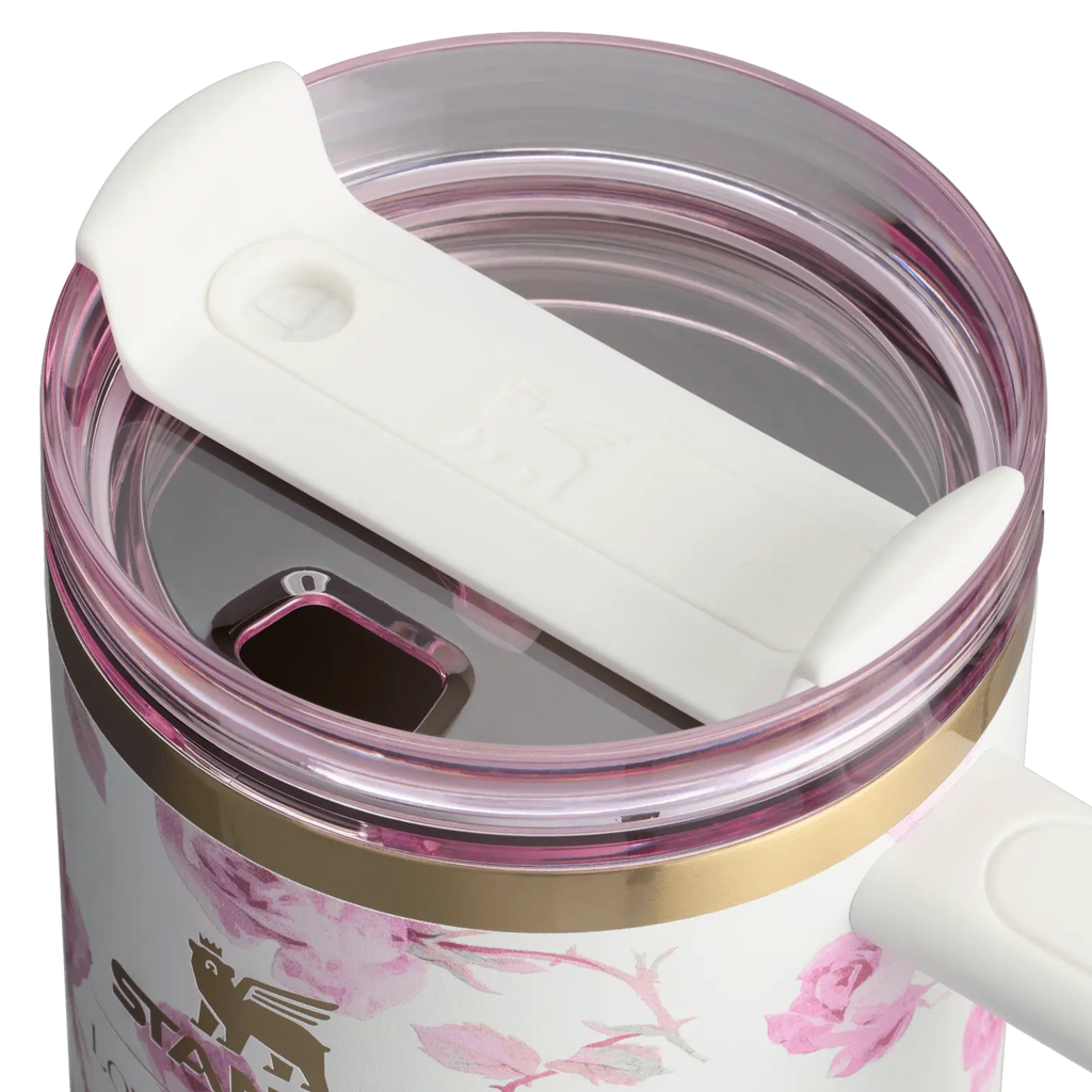 White & Pink Floral Stanley Quencher H2.0