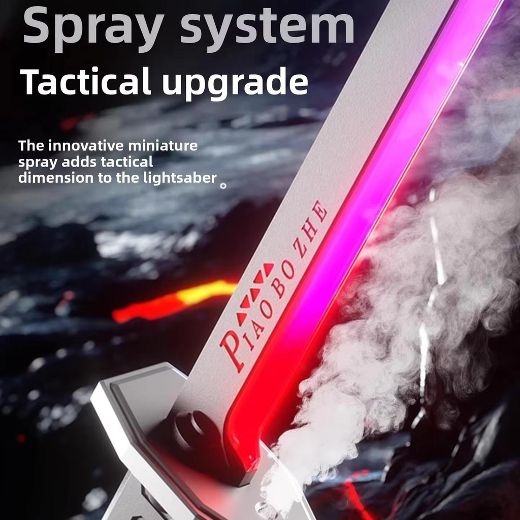 Cyber-Sword Pro: Futuristic RGB Lightsaber with Mist Spray & Sparking Effects