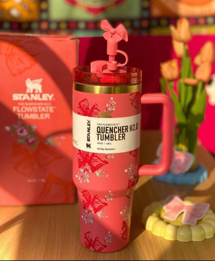 Imported Stanley LoveShackFancy Tumblers - Floral Design 40oz FlowState™ Quencher H2.0