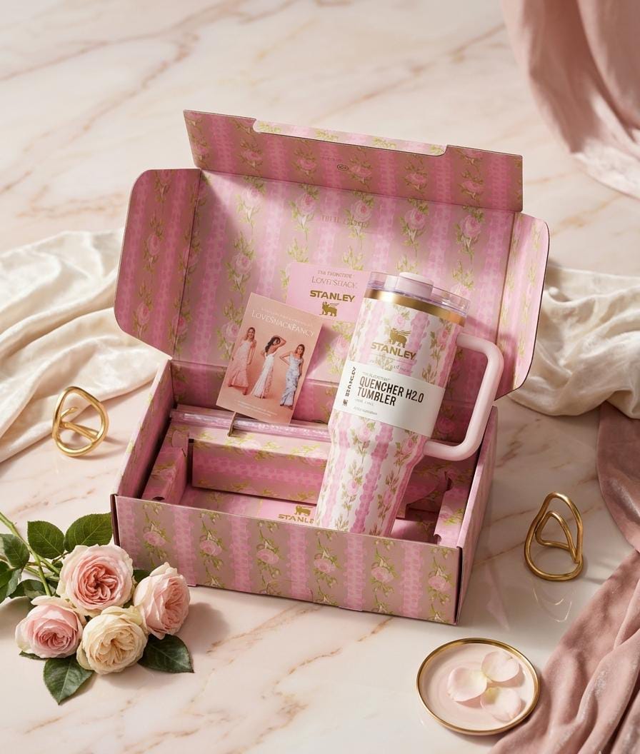 LOVESHACKFANCY x Stanley Pink Floral Tumbler