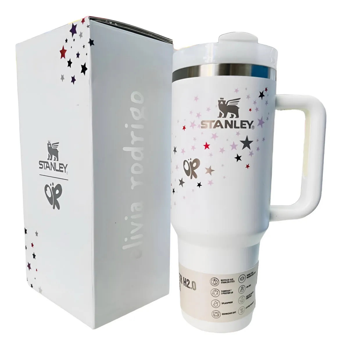 Stanley x Olivia Rodriguez Tumbler 40oz - Limited Edition Purple & Pink Quencher H2.0