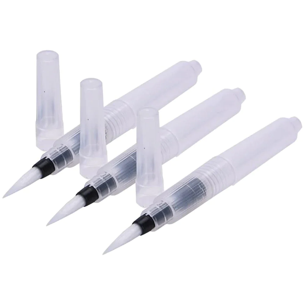 Keep Smiling 3 PCS Water Brush Pen Set | Refillable Aqua Water Brushes for Watercolor Painting & Calligraphy