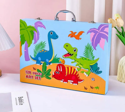 128 piece Kids' Art Sets - 4 Fun Themes!
