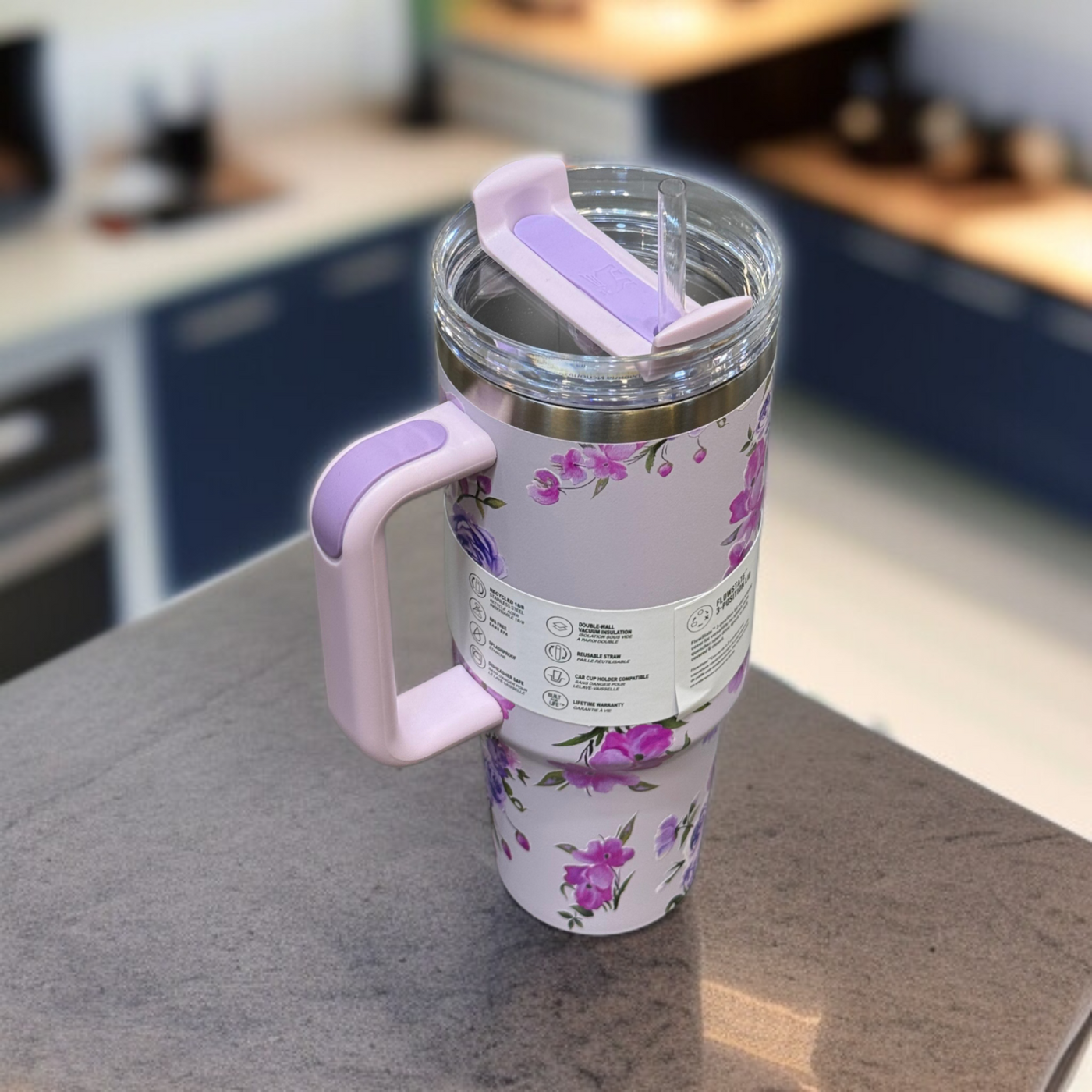 Stanley Quencher H2.0 Tumbler 40 oz - Love Shack Fancy Lavender Kids Tumbler