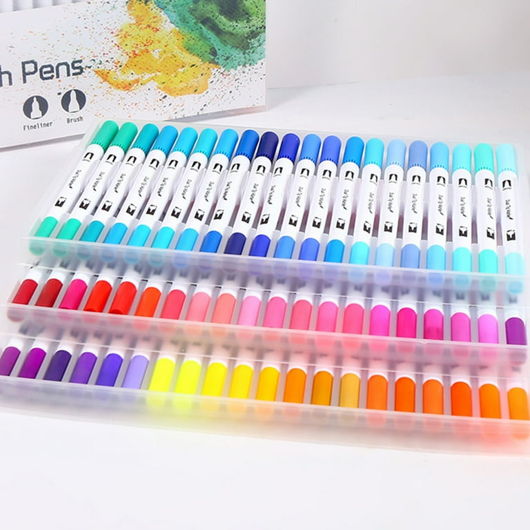 Giorgione Dual Tip Brush Pens Set for Artists & Kids | 12, 24,36,48 ,60 Colors |