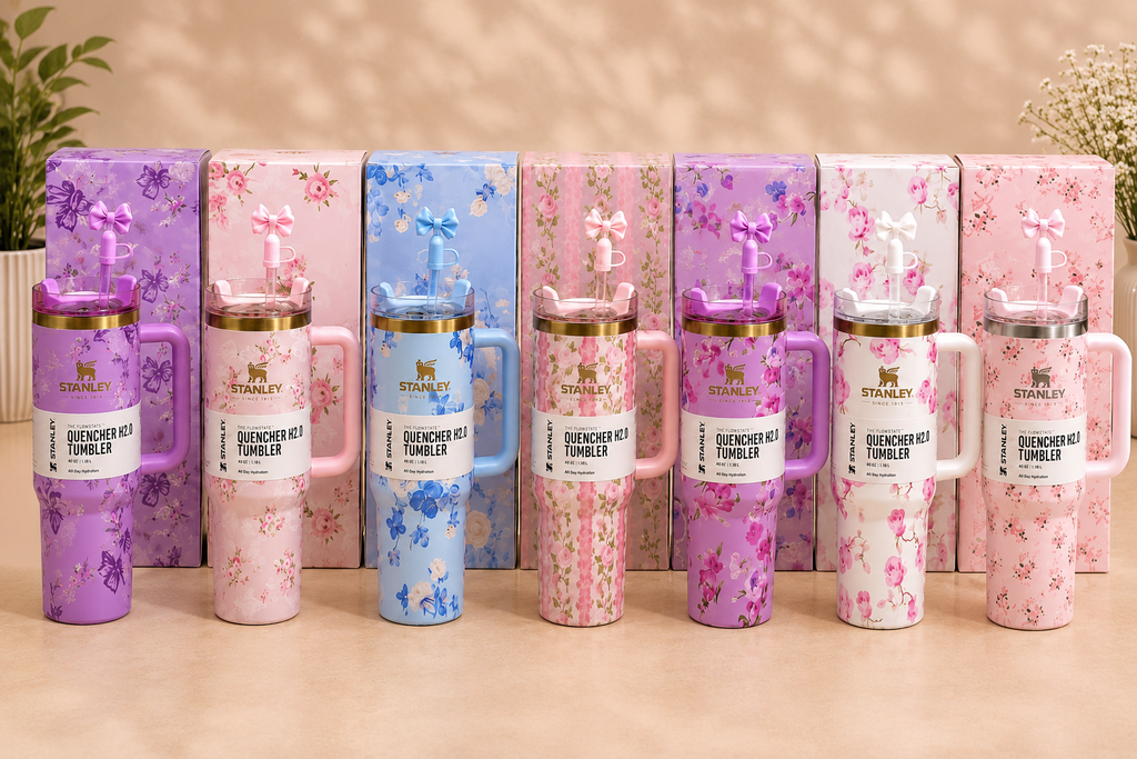 🌸 Floral Stanley Quencher Tumbler