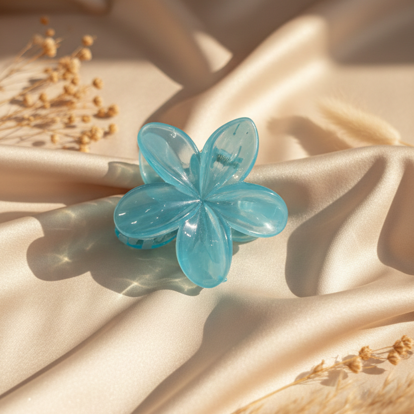 Tropical Flower Hair Claw - Durable Plumeria Petal Clip
