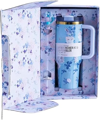 LoveShackFancy x Stanley Floral Tumbler - Light Blue