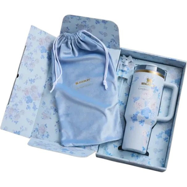 LoveShackFancy x Stanley Floral Tumbler - Light Blue