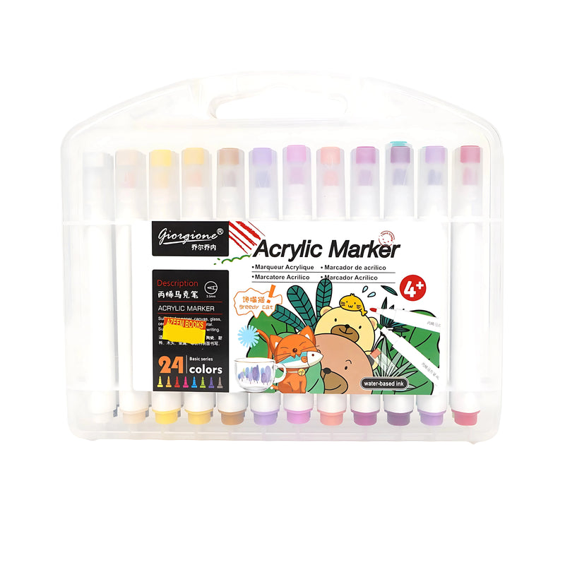 Giorgione Acrylic Markers - 24, 36, 48 sets! Vibrant colors for art & craft!