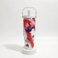 Superhero Print Stainless Steel Tumbler with Straw & Handle - 30oz