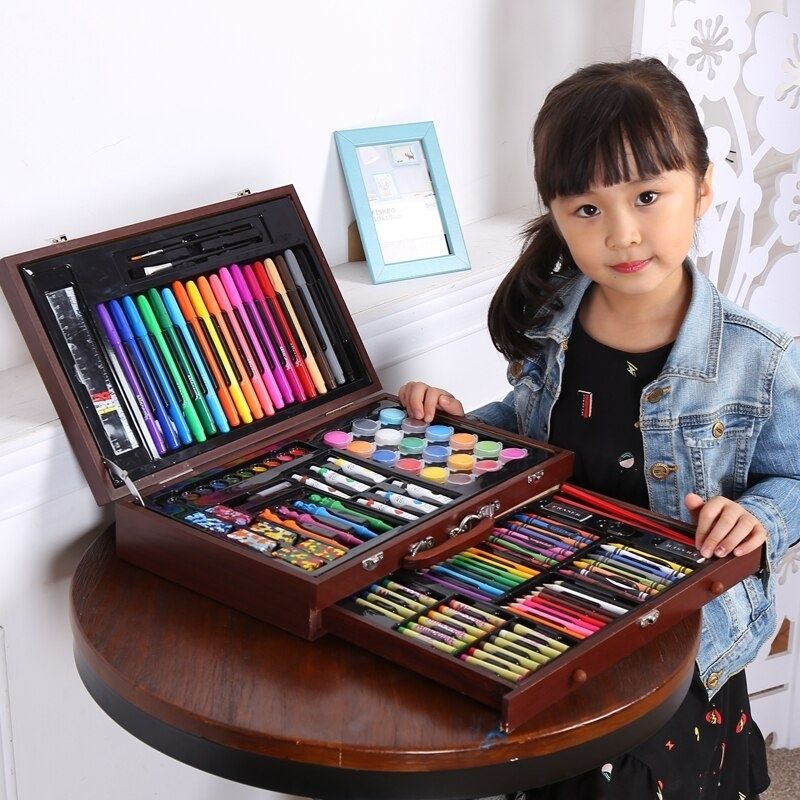 Ultimate Professional Kids Art Set - 123 Piece Drawing & Painting Collection
