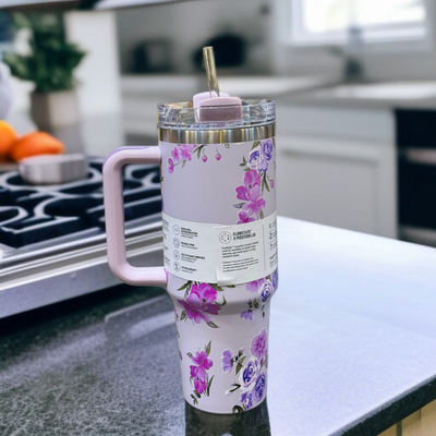 Stanley Quencher H2.0 Tumbler 40 oz - Love Shack Fancy Lavender Kids Tumbler