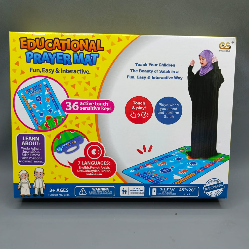Educational Interactive Prayer Mat – Engaging Salah Learning for Kids!