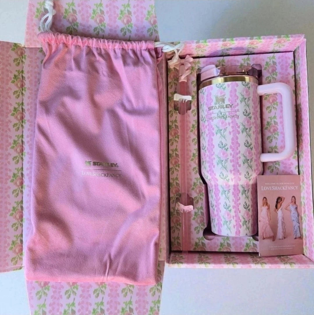 LOVESHACKFANCY x Stanley Pink Floral Tumbler