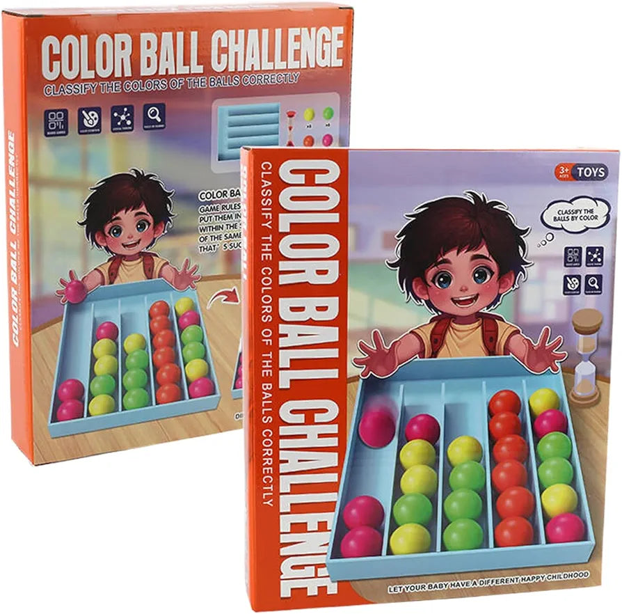 Color Ball Challenge Board Game – Educational Sorting & Logic Toy for Kids