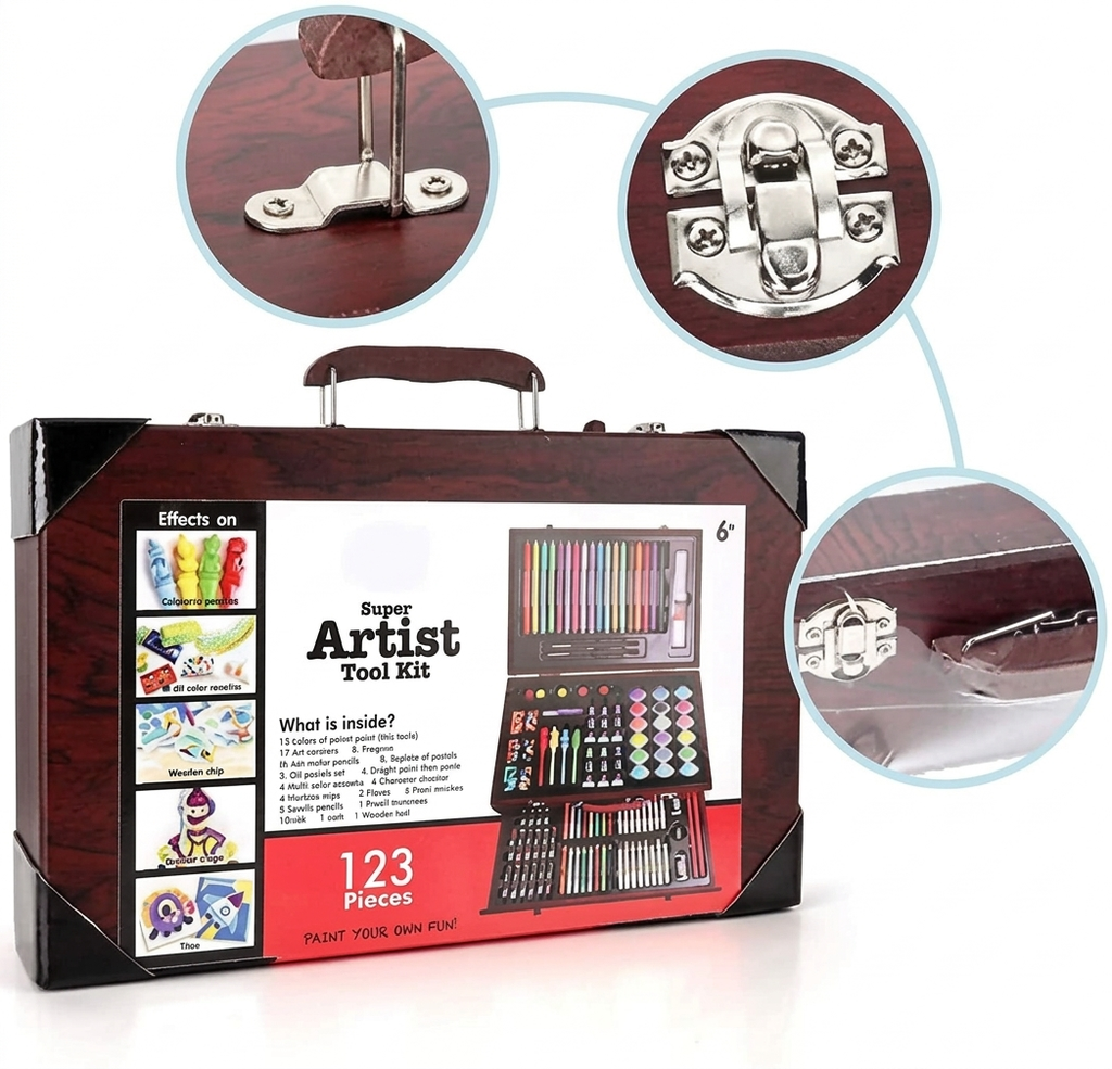Ultimate Professional Kids Art Set - 123 Piece Drawing & Painting Collection