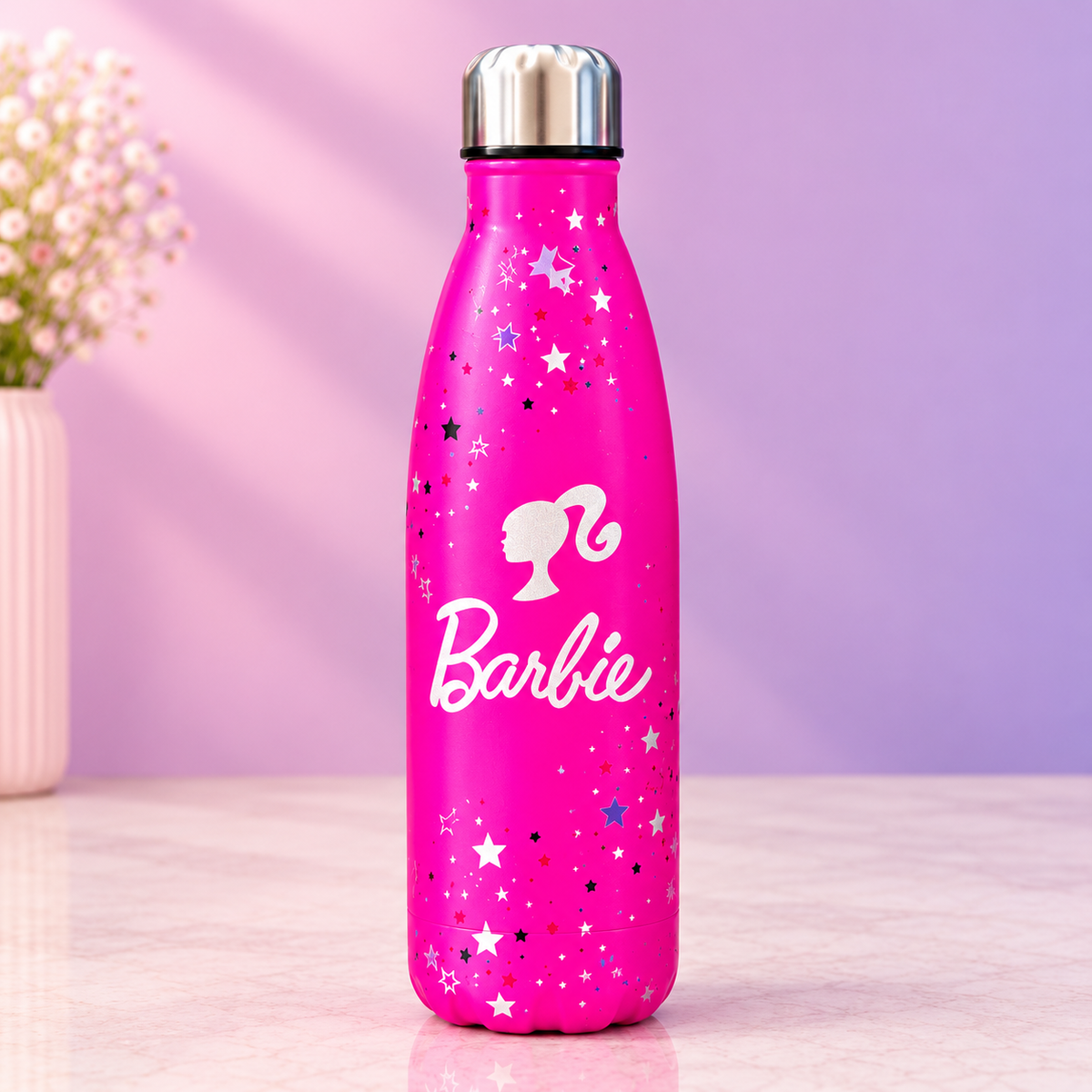 Barbie Insulated Water Bottle for Girls | Stainless Steel Hot & Cold Bottle (500ml)