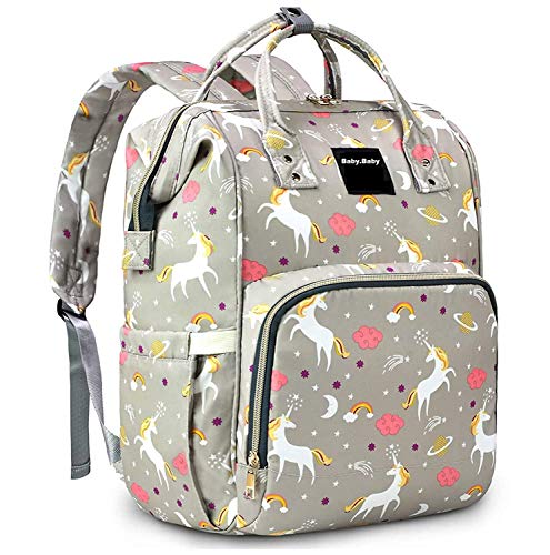 Cute Printed Baby Diaper Backpack – Large Capacity Waterproof Maternity Travel Bag