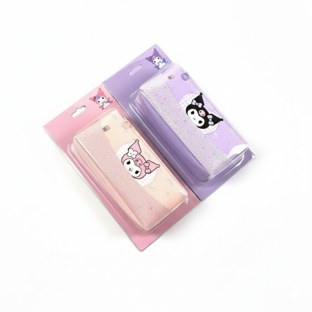 Cute Kuromi & My Melody Glitter Pencil Cases | Kidzer Mania