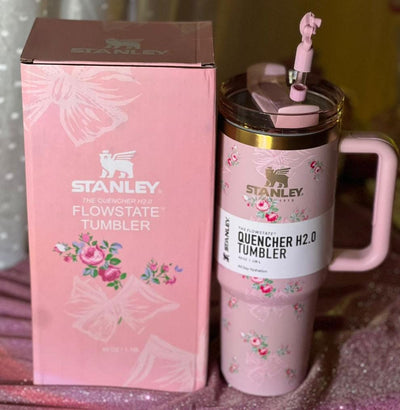 Imported Stanley LoveShackFancy Tumblers - Floral Design 40oz FlowState™ Quencher H2.0