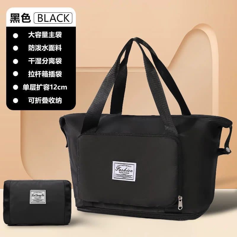 Foldable Waterproof Travel Tote Bag – Large Capacity Lightweight Handbag