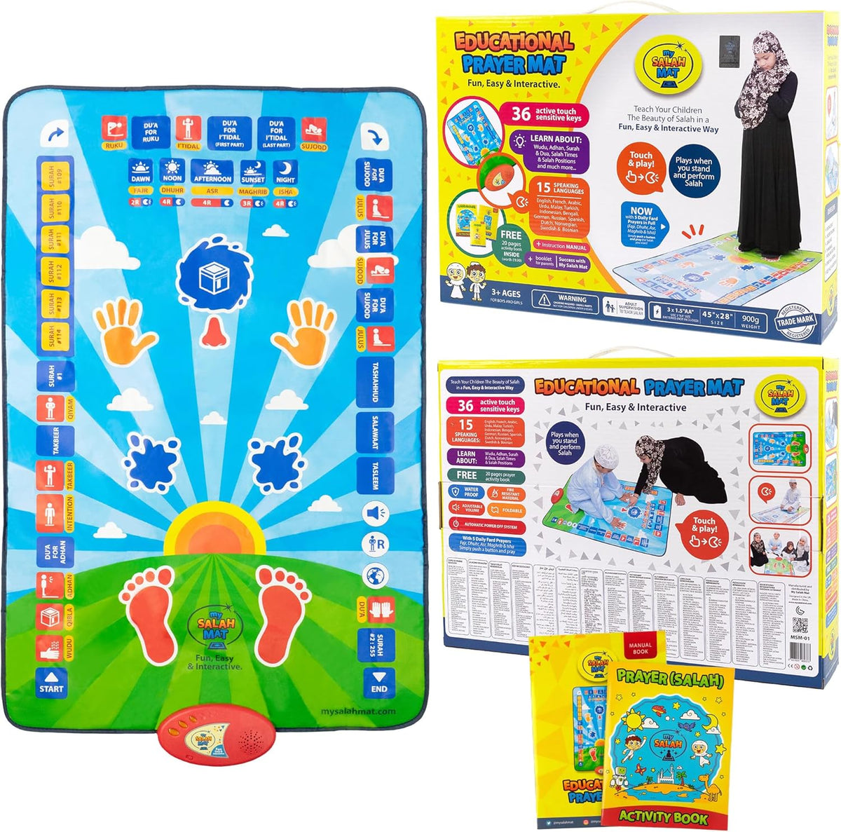 Educational Interactive Prayer Mat – Engaging Salah Learning for Kids!
