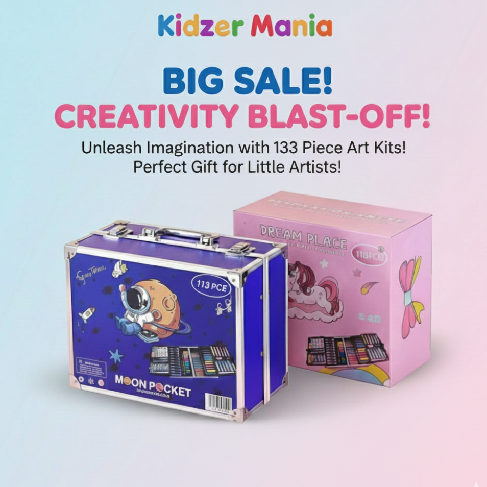 133 Piece Art Kit - Best Creative Gift for Little Artists