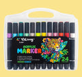 Yalong 24 Colors Acrylic Marker Set | Premium Paint Markers for Canvas, Wood & DIY Art | Kidzermania