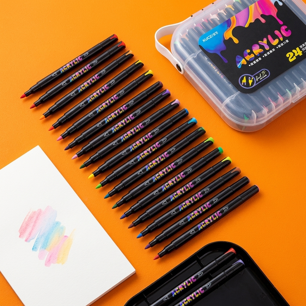 Unleash Your Creativity with Acrylic Dual-Tip Markers - Sets of 12, 24, & 36