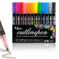 12 Colors Outline Gel Markers Set – Dual Line Magic Pens for Kids & Artists |Kidzermania