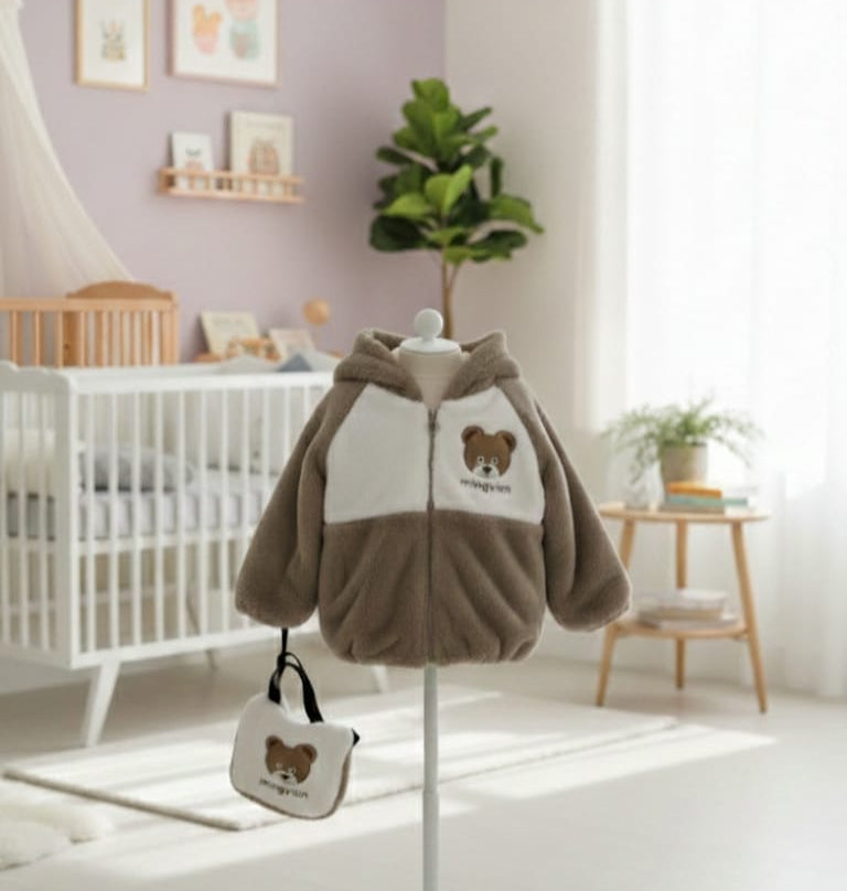 Premium Fleece Baby Bear Hoodie - Ultra-Soft Winter Jacket with Ears