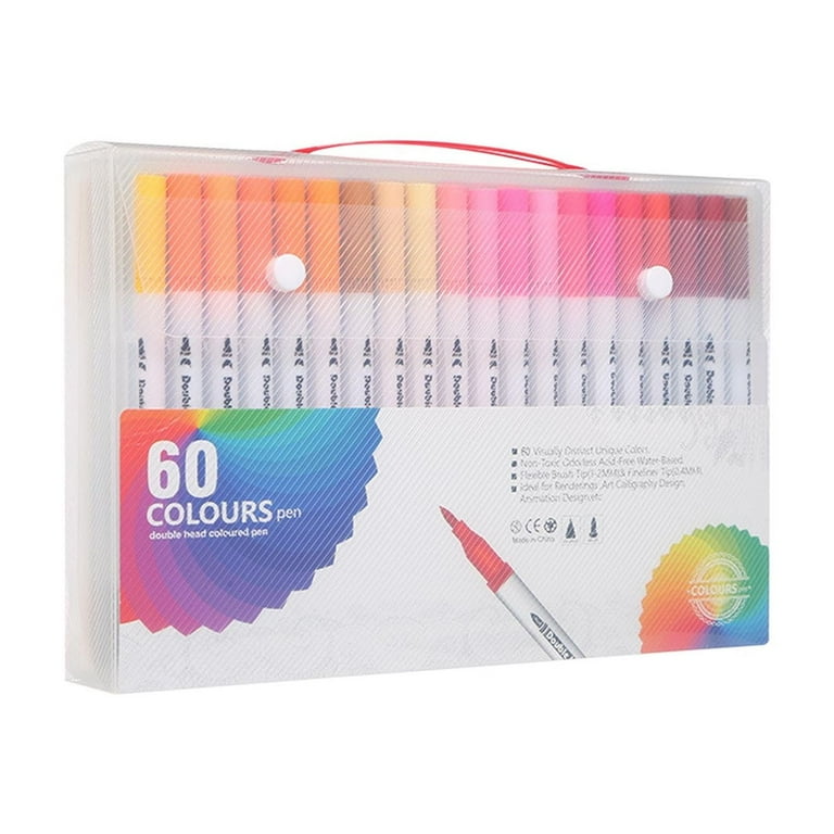 Giorgione Dual Tip Brush Pens Set for Artists & Kids | 12, 24,36,48 ,60 Colors |