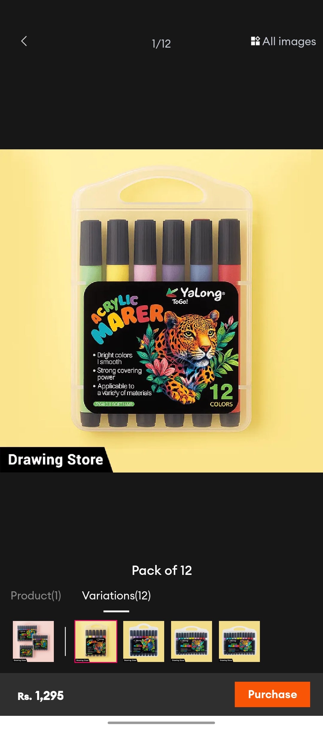 Yalong 24 Colors Acrylic Marker Set | Premium Paint Markers for Canvas, Wood & DIY Art | Kidzermania