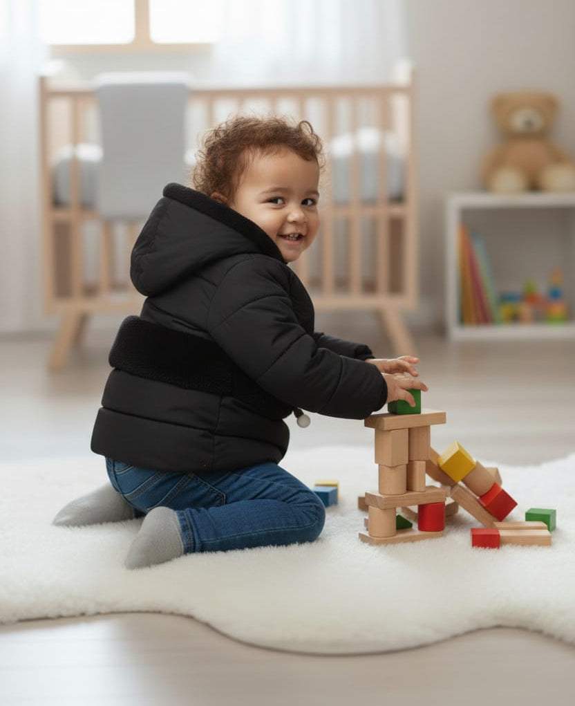 Premium Kids Winter Hooded Puffer Jacket - Ultra Warm & Cozy