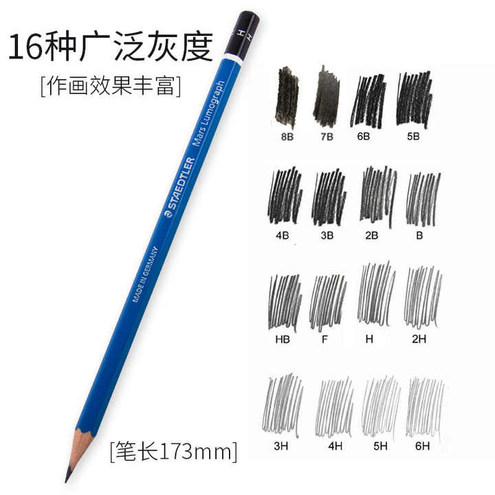 STAEDTLER Mars Lumograph 12 Drawing Pencils | Premium Graphite Sketching & Shading Pencils for Artists, Architects & Designers