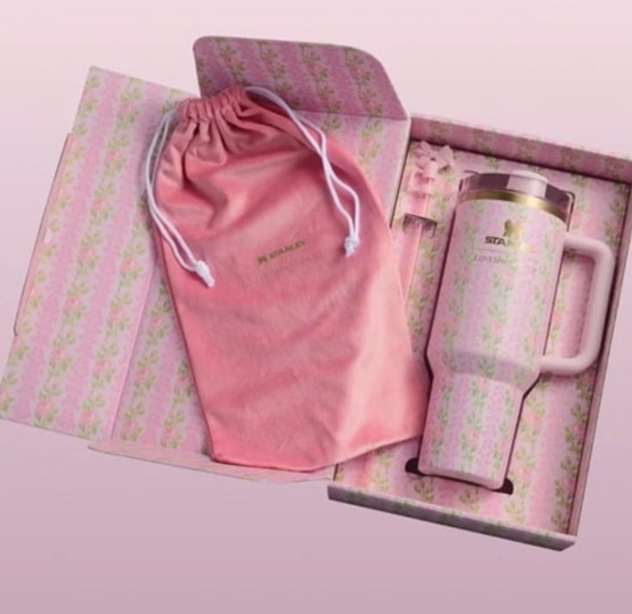 LOVESHACKFANCY x Stanley Pink Floral Tumbler