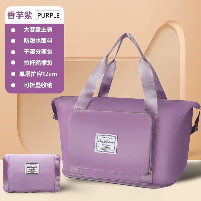 Foldable Waterproof Travel Tote Bag – Large Capacity Lightweight Handbag