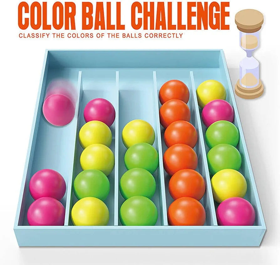 Color Ball Challenge Board Game – Educational Sorting & Logic Toy for Kids