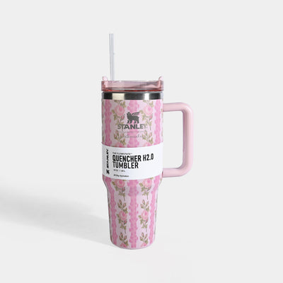 Pink Floral Stanley Quencher H2.0 Tumbler for Kids - 40 oz
