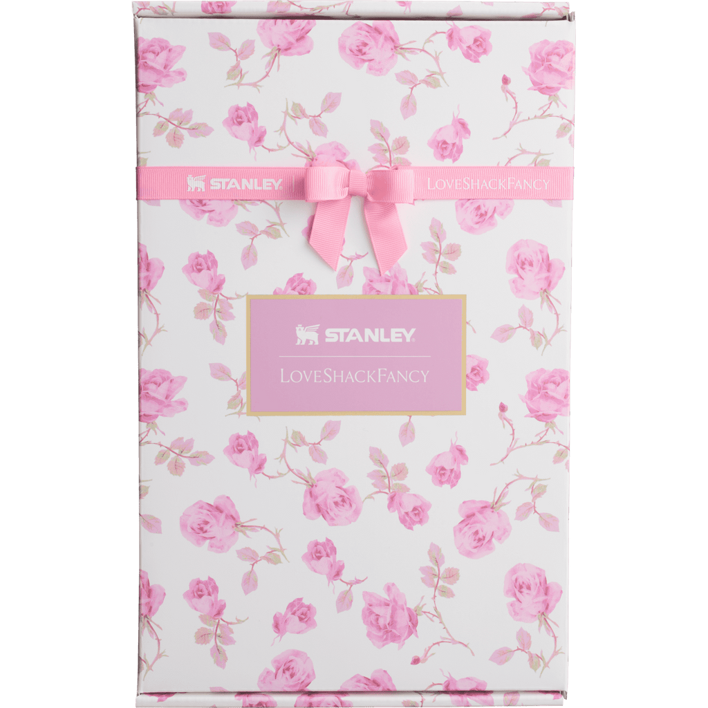 White & Pink Floral Stanley Quencher H2.0