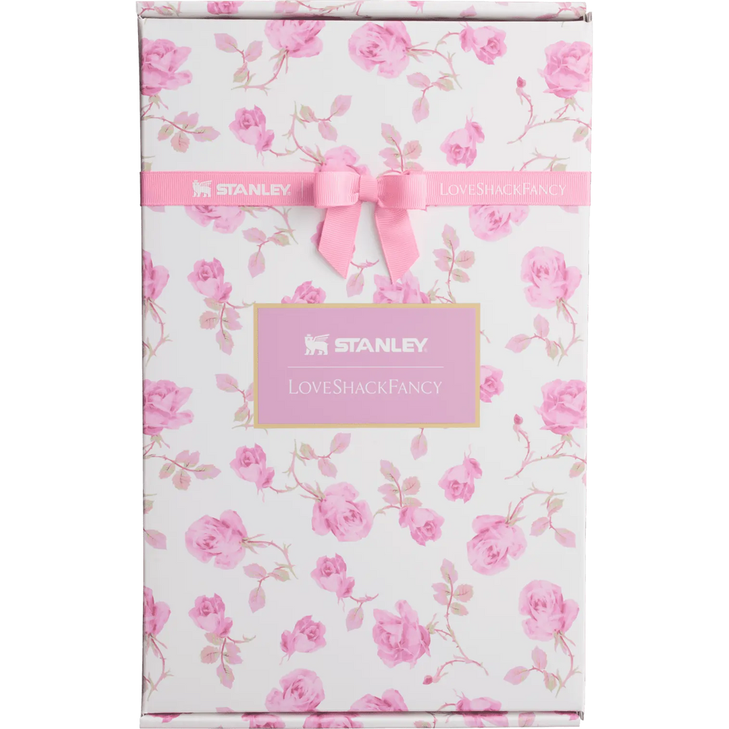White & Pink Floral Stanley Quencher H2.0