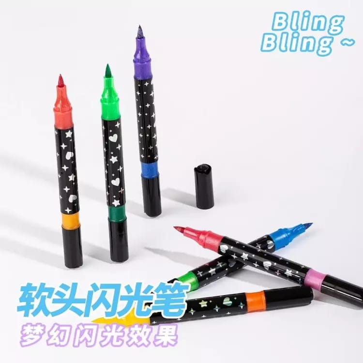 Ultimate Sparkle & Shine Metallic Glitter Marker Pen Set (24 Count)
