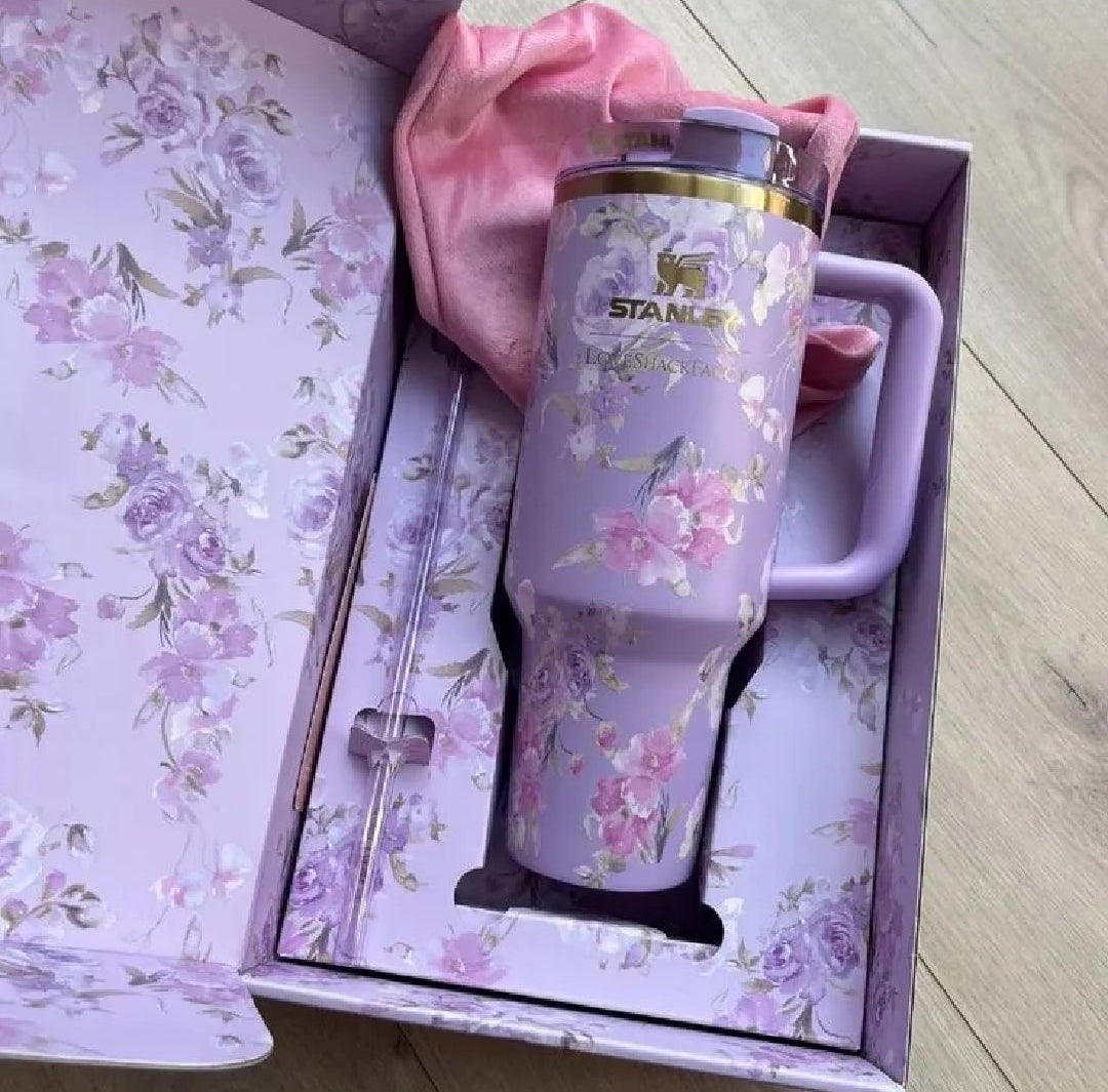 Lavender Floral Stanley Tumbler Gift Set