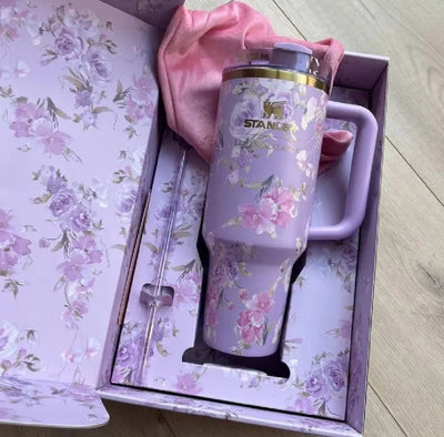 Lavender Floral Stanley Tumbler Gift Set