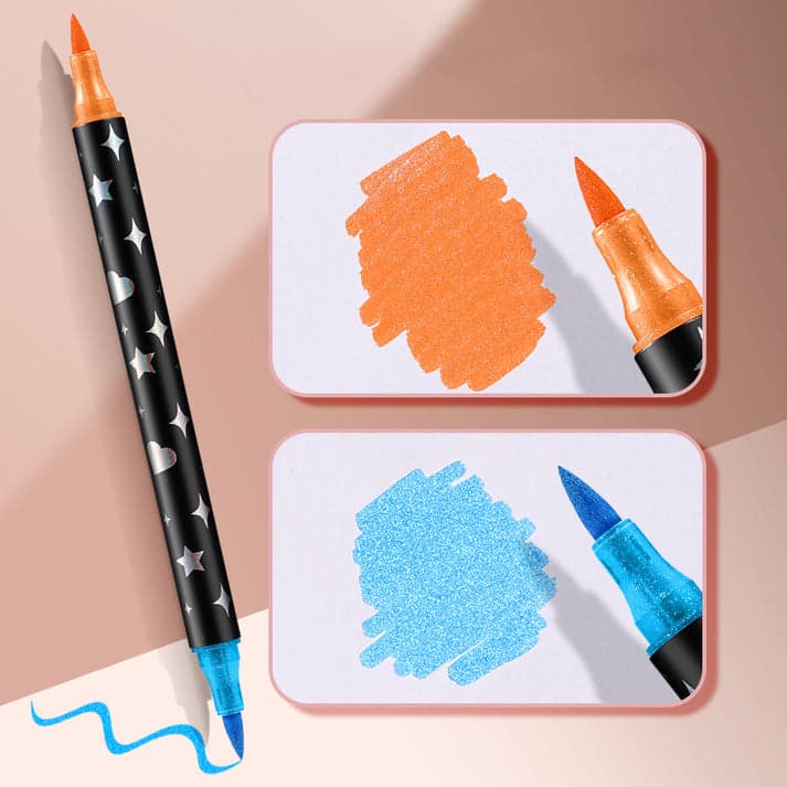 Ultimate Sparkle & Shine Metallic Glitter Marker Pen Set (24 Count)
