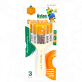 Keep Smiling Nylon Flat Paint Brush Set (3 PCS) | Professional Artist Brushes for Acrylic, Watercolor & Oil Painting